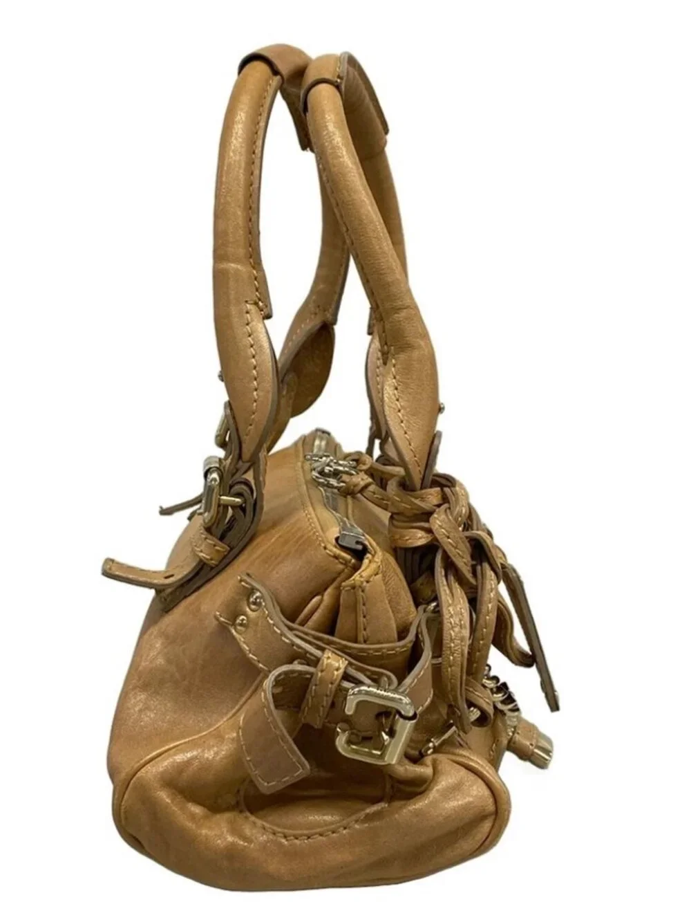Chloe Paddington 8SS091-7A457 Beige Leather Shoulder Bag